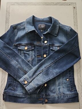 Liverpool Small Dark Blue Denim Jacket with Gold-Tone Buttons